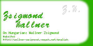 zsigmond wallner business card